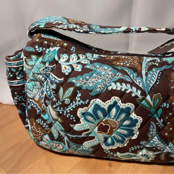 Vera Bradley Java Blue Purse Floral - Picture 3 of 11